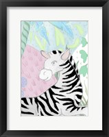 Zebra in the Tropics Framed Print