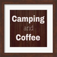 Camping & Coffee Brown Fine Art Print