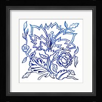 Jodhpur Blues on White II Framed Print