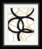 Black and Gold Stroke I Fine Art Print