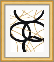 Black and Gold Stroke I Fine Art Print