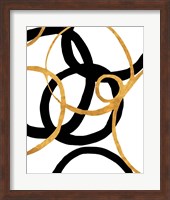 Black and Gold Stroke II Fine Art Print