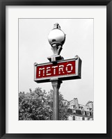 Metro in Paris (Red) Fine Art Print