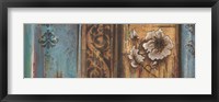 Blue Eclecticism with Floral I Fine Art Print