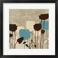 Floral Simplicity III (blue) Framed Print