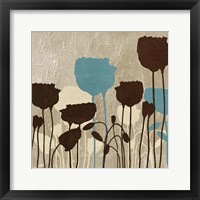 Floral Simplicity IV (blue) Framed Print