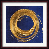 Gold Circle on Blue Fine Art Print
