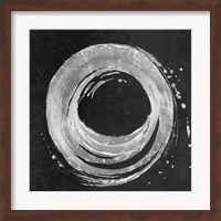 Silver Circle on Black Fine Art Print