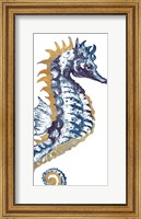 Surf Side Golden Blue Seahorse Fine Art Print