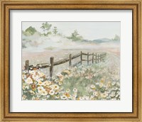 Fence with Flowers Fine Art Print