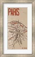 Paris Grid Panel Fine Art Print
