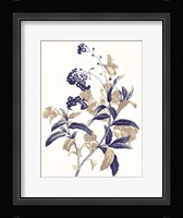Indigo Flowers Two Framed Print