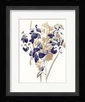 Indigo Flowers Four Framed Print