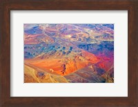 Aerial view of Land Pattern on Atacama Desert, Chile Fine Art Print