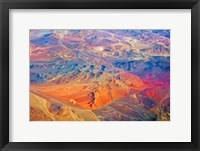 Aerial view of Land Pattern on Atacama Desert, Chile Fine Art Print
