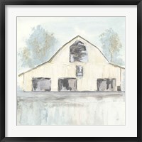 White Barn V Framed Print