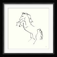 Line Horse IX Framed Print