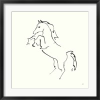 Line Horse IX Framed Print
