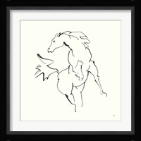 Line Horse VIII Framed Print