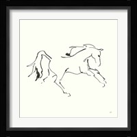 Line Horse VII Framed Print