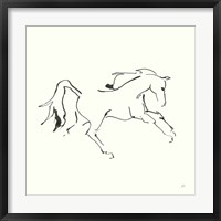 Line Horse VII Framed Print