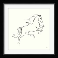 Line Horse VI Framed Print
