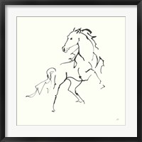 Line Horse IV Framed Print