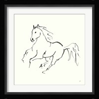Line Horse III Framed Print