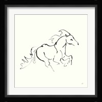 Line Horse II Framed Print