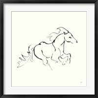 Line Horse II Framed Print