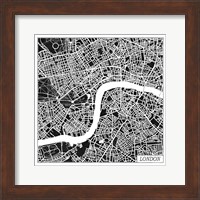 London Map Black Fine Art Print