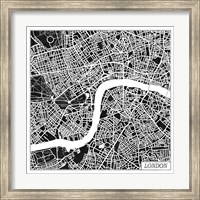 London Map Black Fine Art Print