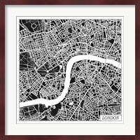 London Map Black Fine Art Print