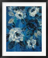 Loose Flowers on Blue II Fine Art Print