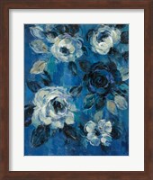 Loose Flowers on Blue II Fine Art Print