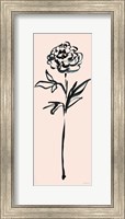 Floral Line II on Pink Fine Art Print