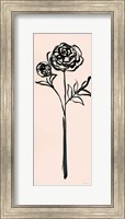 Floral Line I on Pink Fine Art Print