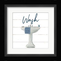 Cottage Bath I Framed Print