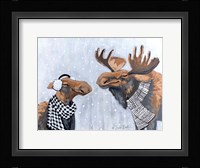 Winter Moose Kisses Fine Art Print