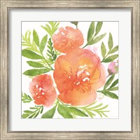 Peachy Floral I Fine Art Print
