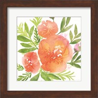 Peachy Floral I Fine Art Print