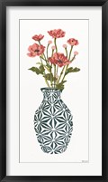Tile Vase with Bouquet I Fine Art Print