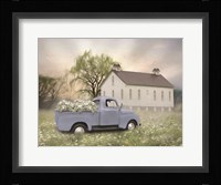 Blue Ford at Barn Fine Art Print