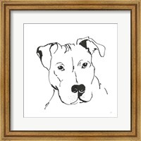 Line Dog Pitbull II Fine Art Print