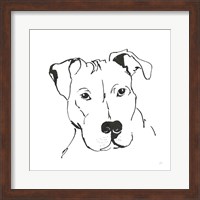 Line Dog Pitbull II Fine Art Print