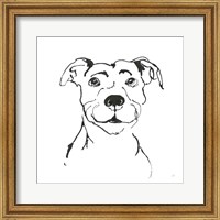 Line Dog Pitbull I Fine Art Print