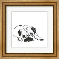 Line Dog Pug II Fine Art Print