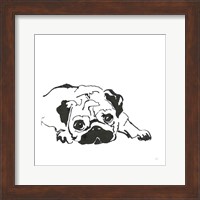 Line Dog Pug II Fine Art Print