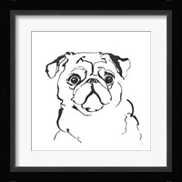 Line Dog Pug I Fine Art Print