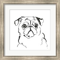 Line Dog Pug I Fine Art Print